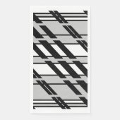 Serviette En Papier Motif Abstrait  de ligne Skyline Black (Devant)