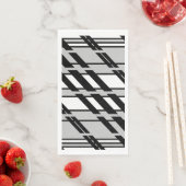 Serviette En Papier Motif Abstrait  de ligne Skyline Black (En situation)