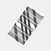 Serviette En Papier Motif Abstrait  de ligne Skyline Black (Coin)