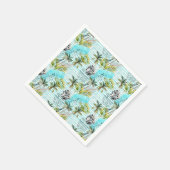 Serviette En Papier Motif Abstrait de palmier aquarelle (Coin)