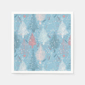 Serviette En Papier Motif Abstrait des arbres de Noël (Devant)
