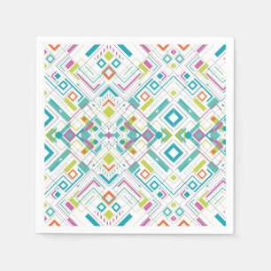 Serviette En Papier Motif abstrait géométrique Aztec