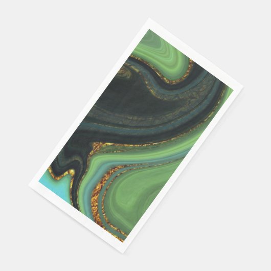 Serviette En Papier motif abstrait marbré (Coin)