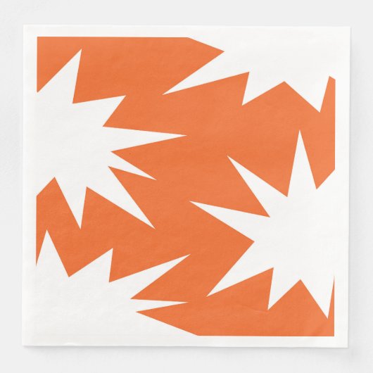 Serviette En Papier motif Abstrait - orange (Devant)