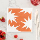 Serviette En Papier motif Abstrait - orange (En situation)