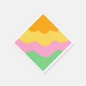 Serviette En Papier Motif Abstrait Pastel (Coin)