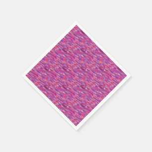 Serviette En Papier Motif Abstrait violet et rose
