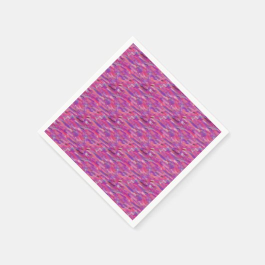 Serviette En Papier Motif Abstrait violet et rose (Coin)