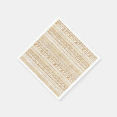 Serviette En Papier Motif africain de la tribu Gold White (Coin)