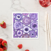 Serviette En Papier Motif agate violet (En situation)