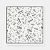 Serviette En Papier Motif aléatoire noir/blanc 100 (Devant)