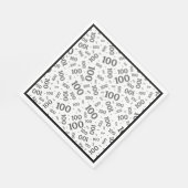 Serviette En Papier Motif aléatoire noir/blanc 100 (Coin)