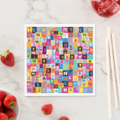 Serviette En Papier Motif Alphabet Jumble (En situation)