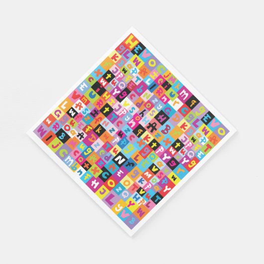 Serviette En Papier Motif Alphabet Jumble (Coin)
