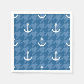 Serviette En Papier Motif Ancre blanc (Devant)