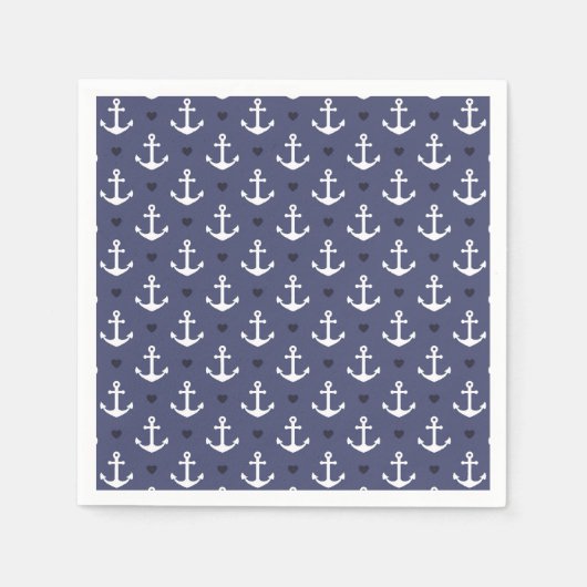 Serviette En Papier Motif Ancre mignon (Devant)