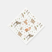Serviette En Papier Motif animal de bois mou (Coin)
