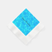 Serviette En Papier Motif Aqua Avec Réflexion Vagues (Coin)