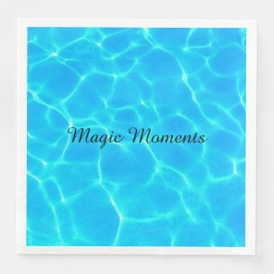 Serviette En Papier Motif Aqua Avec Réflexion Vagues