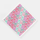 Serviette En Papier Motif Aqua/Pink ID629 (Coin)