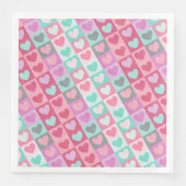 Serviette En Papier Motif Aqua/Pink ID629 (Devant)