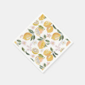 Serviette En Papier Motif aquarelle Citron & Myrtille (Coin)