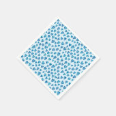 Serviette En Papier Motif aquarelle Cœur Bleu (Coin)