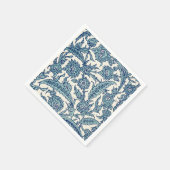 Serviette En Papier Motif arabe Floral Orné Bleu (Coin)