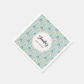Serviette En Papier Motif arc-en-ciel blanc mignon (Coin)