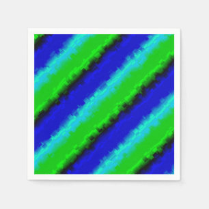 Serviette En Papier Motif arc-en-ciel bleu vert abstrait 3D