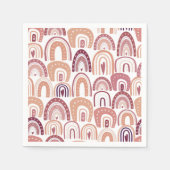 Serviette En Papier Motif arc-en-ciel Cute Boho (Devant)