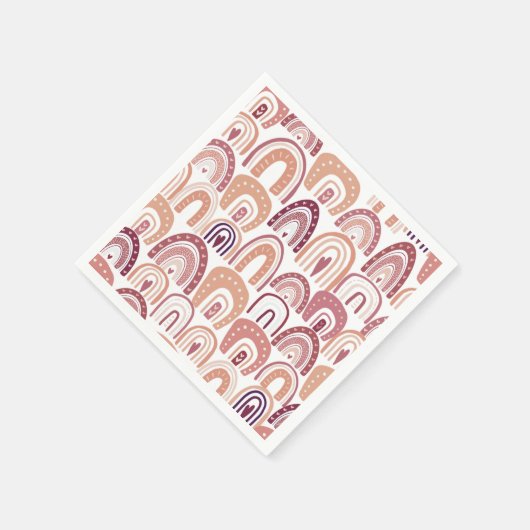 Serviette En Papier Motif arc-en-ciel Cute Boho (Coin)