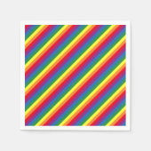 Serviette En Papier Motif arc-en-ciel diagonal (Devant)