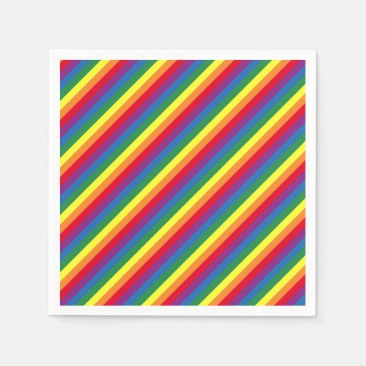Serviette En Papier Motif arc-en-ciel diagonal (Devant)