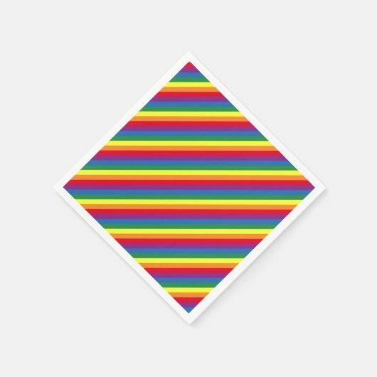 Serviette En Papier Motif arc-en-ciel diagonal (Coin)