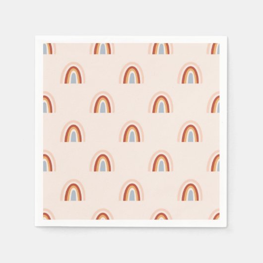 Serviette En Papier Motif arc-en-ciel Doodle doux (Devant)