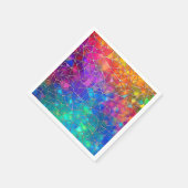 Serviette En Papier Motif arc-en-ciel en vitrail (Coin)