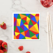 Serviette En Papier Motif arc-en-ciel polygone (En situation)