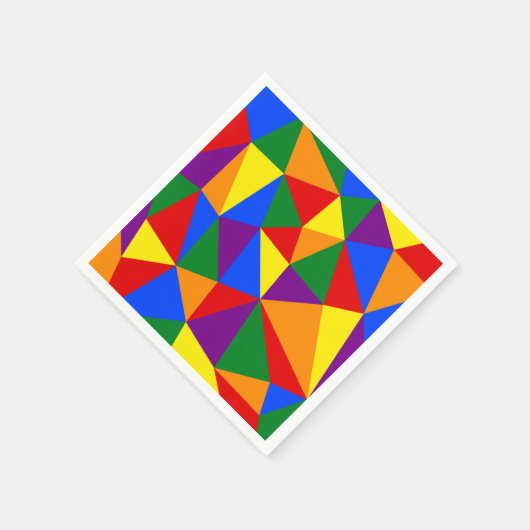 Serviette En Papier Motif arc-en-ciel polygone (Coin)
