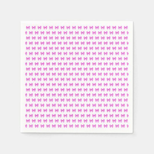 Serviette En Papier Motif arc en vichy rose-blanc (Devant)