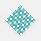Serviette En Papier Motif argyle turquoise (Coin)
