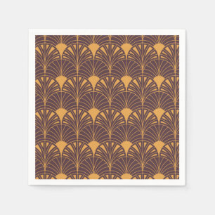 Serviette En Papier Motif Art Déco avec motifs en forme d'éventail
