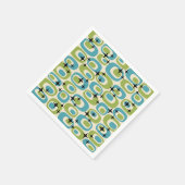 Serviette En Papier Motif atomique moderne du milieu du siècle (Coin)