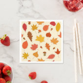 Serviette En Papier Motif automne (En situation)