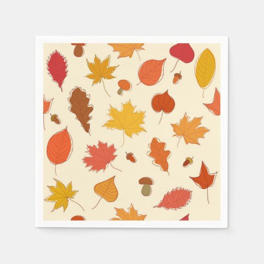 Serviette En Papier Motif automne (Devant)