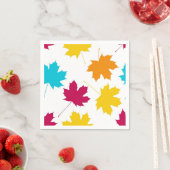 Serviette En Papier Motif automne (En situation)
