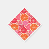 Serviette En Papier Motif aux agrumes d'orange et de pamplemousse (Coin)