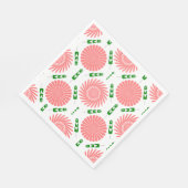 Serviette En Papier motif aux fleurs roses (Coin)