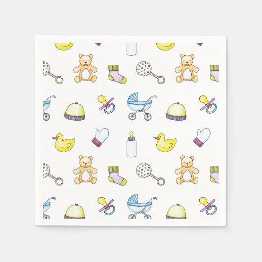 Serviette En Papier Motif baby shower (Devant)