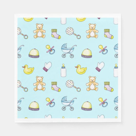 Serviette En Papier Motif baby shower (Devant)